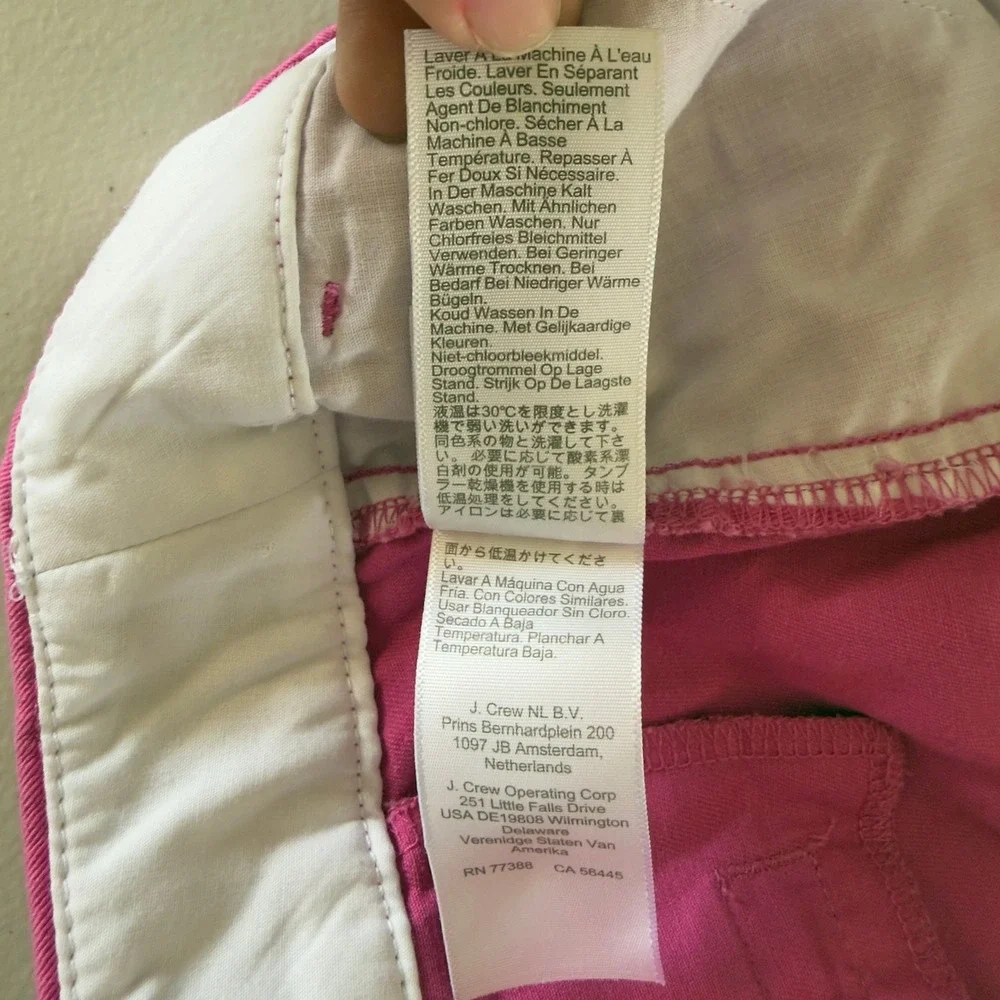 J.Crew Chino Shorts Womens 12 Pink Re-Imagined Cotton Casual Preppy Summer